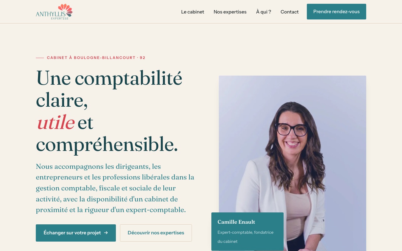 Aperçu du site de ANTHYLLIS EXPERTISE