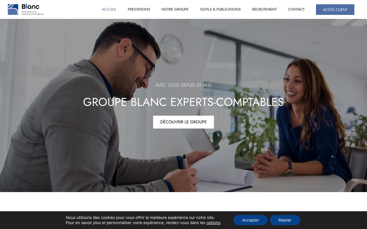 Aperçu du site de BLANC EXPERTS COMPTABLES