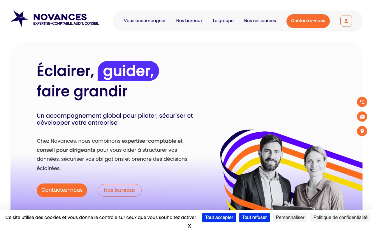 Aperçu du site de NOVANCES