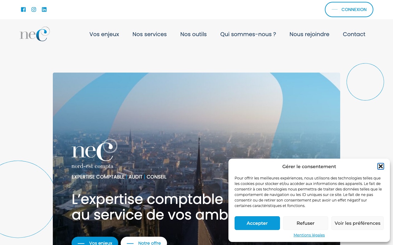 Capture de la source publique pour NORD EST COMPTA