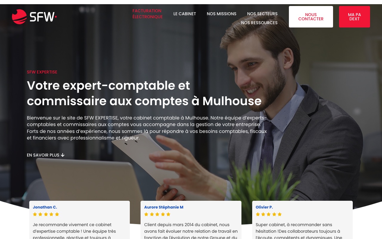 Capture de la source publique pour SFW CONSULTANTS