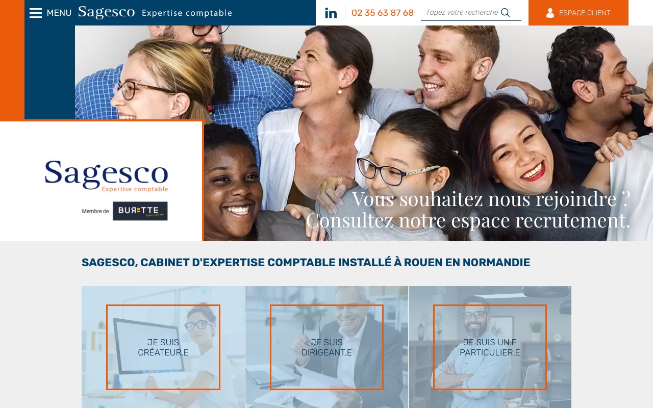 Aperçu du site de SAGESCO SA