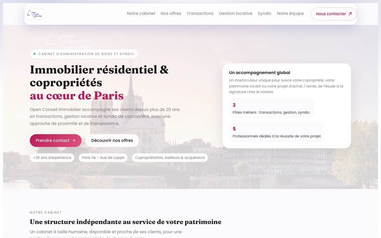 Aperçu du site de OPEN CONSEIL