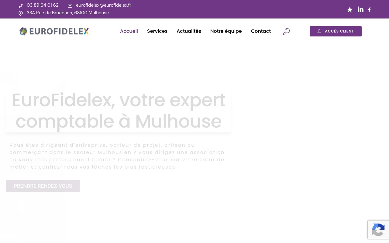 Aperçu du site de EUROFIDELEX