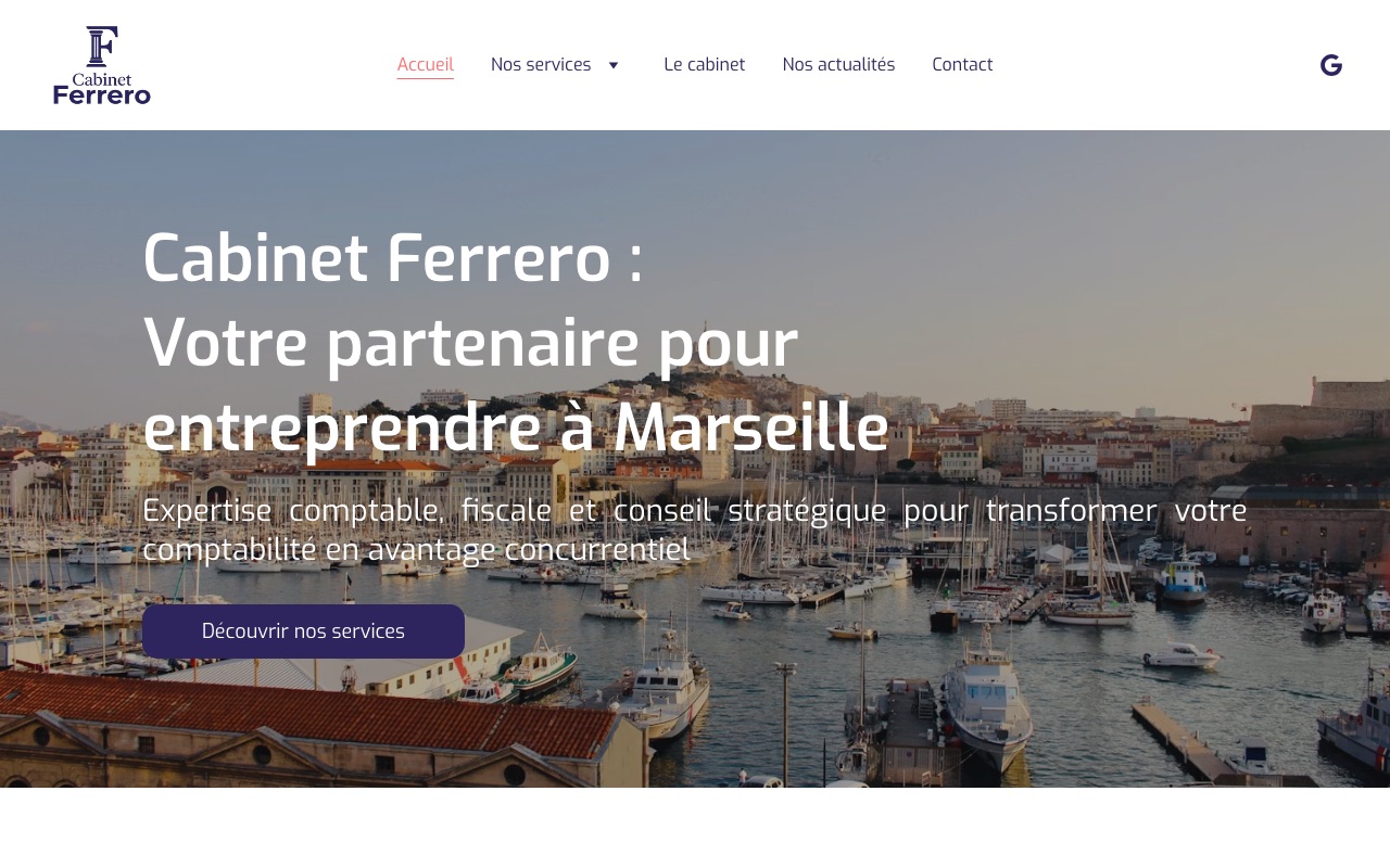 Capture de la source publique pour CABINET FERRERO