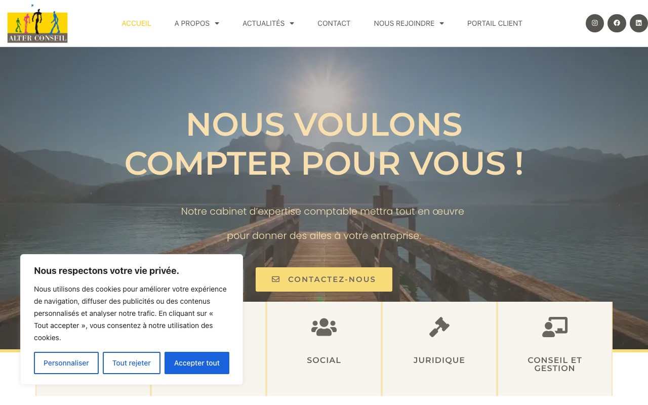 Aperçu du site de ALTER CONSEIL