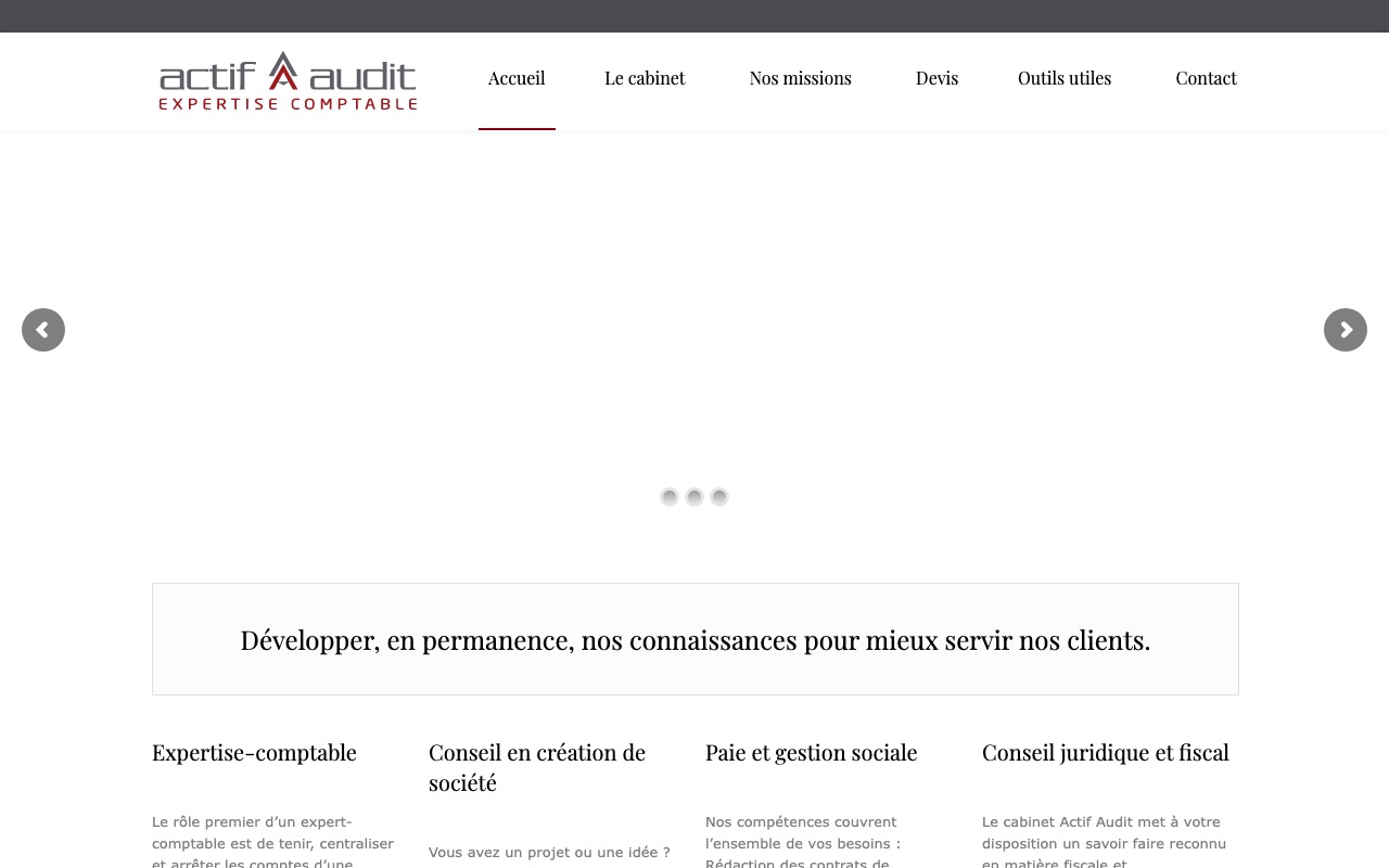 Aperçu du site de ACTIF AUDIT