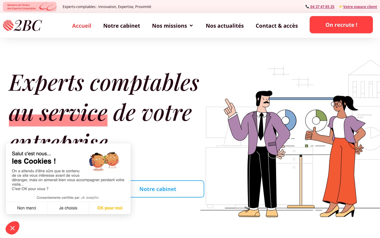 Aperçu du site de 2BC CONSEIL