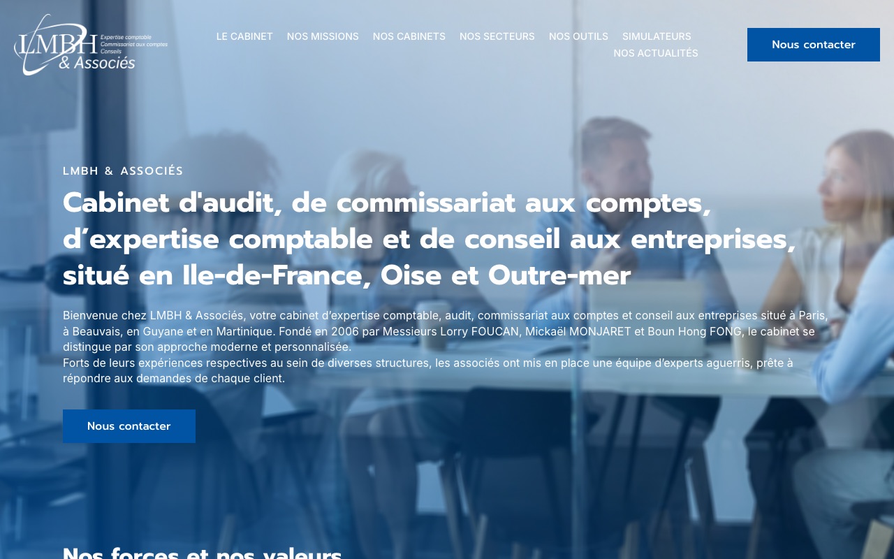 Aperçu du site de LMBH & ASSOCIES