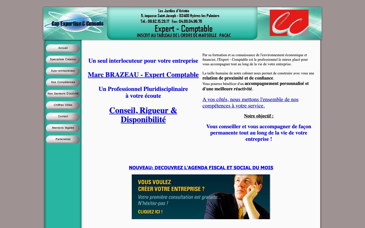 Aperçu du site de CAP EXPERTISE & CONSEILS (CAPEXCO)