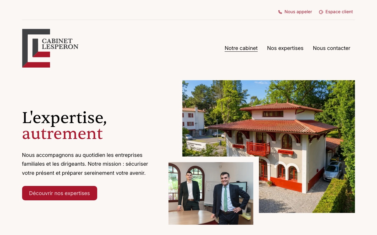 Aperçu du site de CABINET LESPERON
