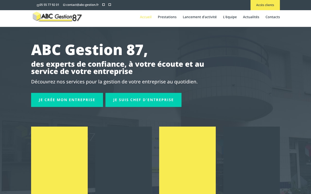 Aperçu du site de ABC GESTION 87