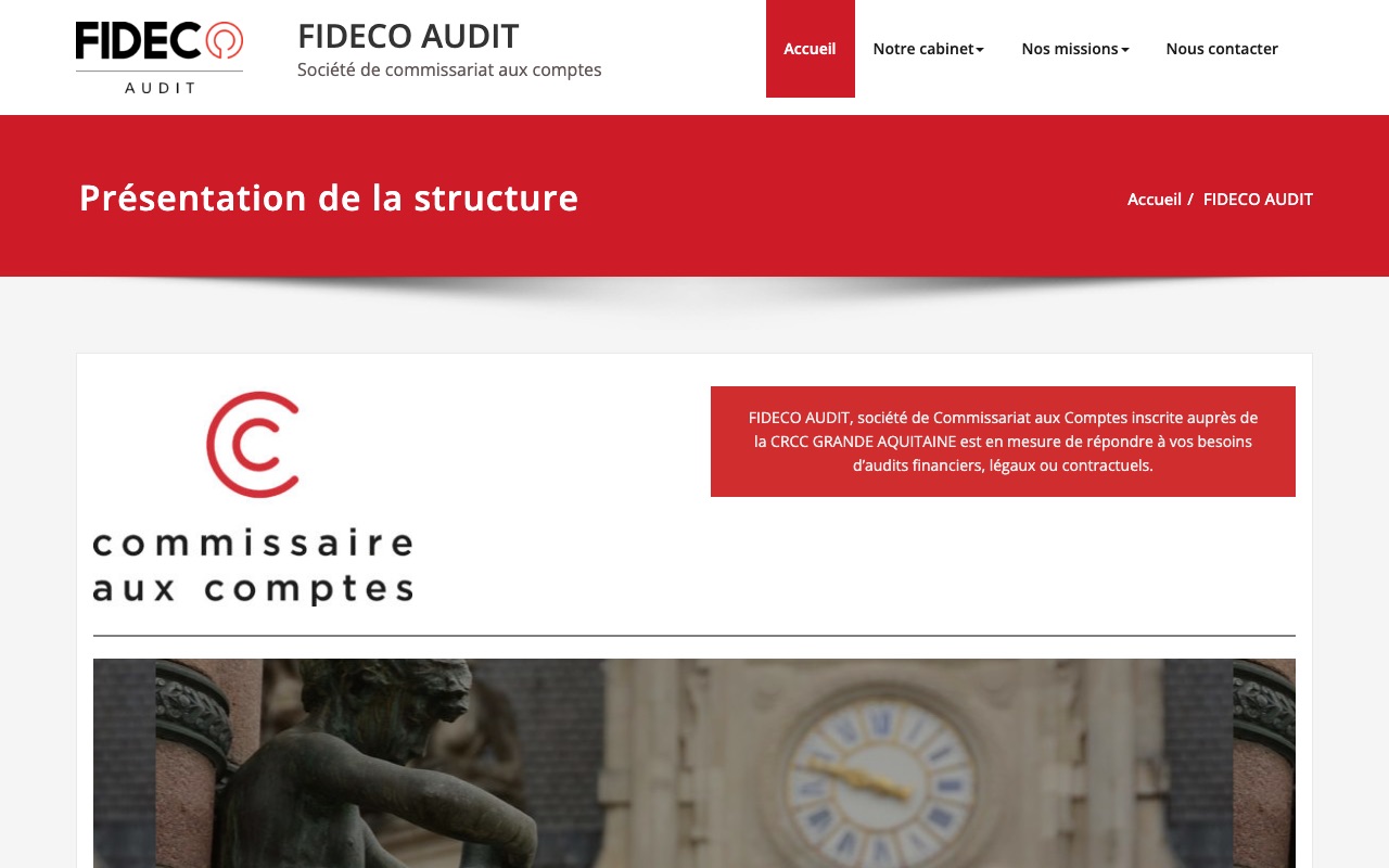 Capture de la source publique pour FIDECO AUDIT
