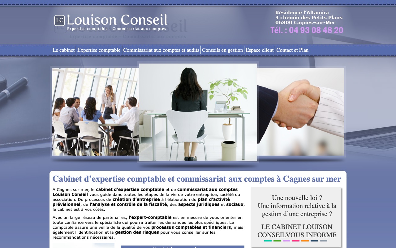 Aperçu du site de LOUISON CONSEIL