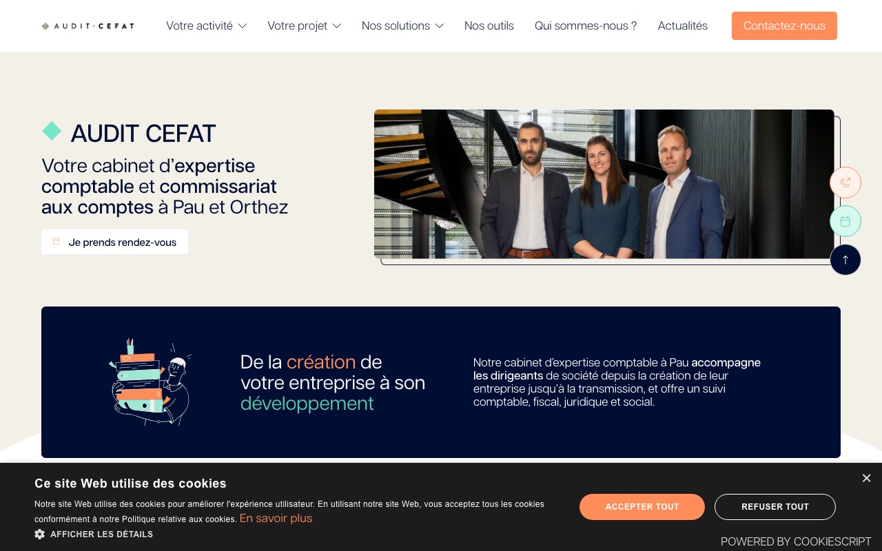 Aperçu du site de AUDIT CEFAT (AUDIT CEFAT)