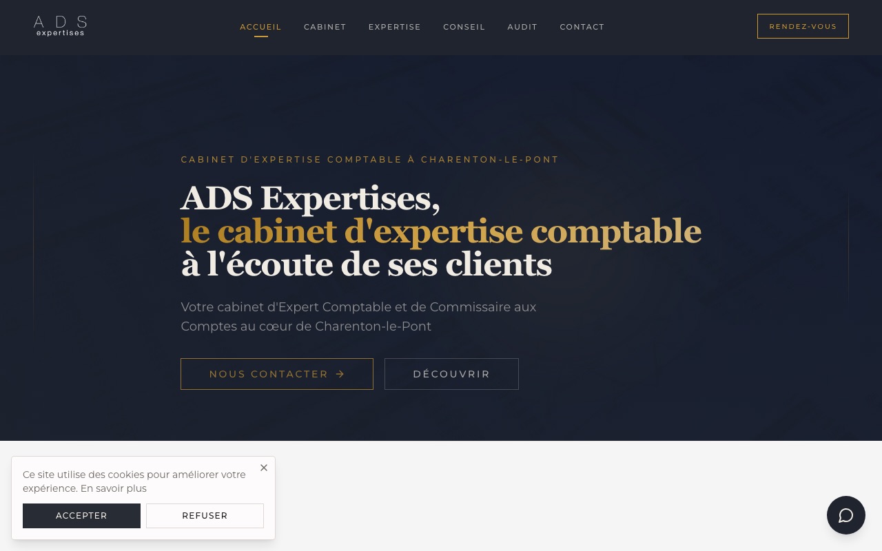 Aperçu du site de ADS EXPERTISES