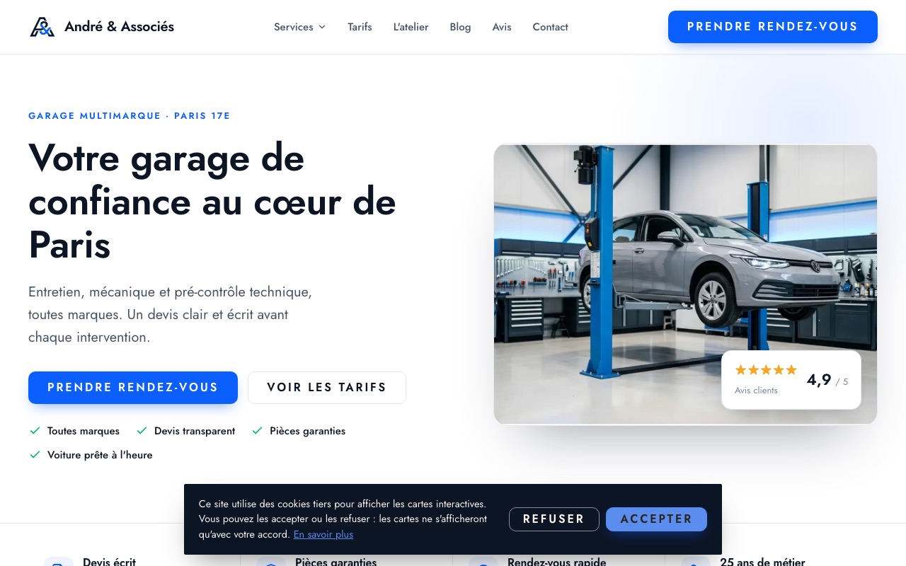 Aperçu du site de ANDRE & ASSOCIES