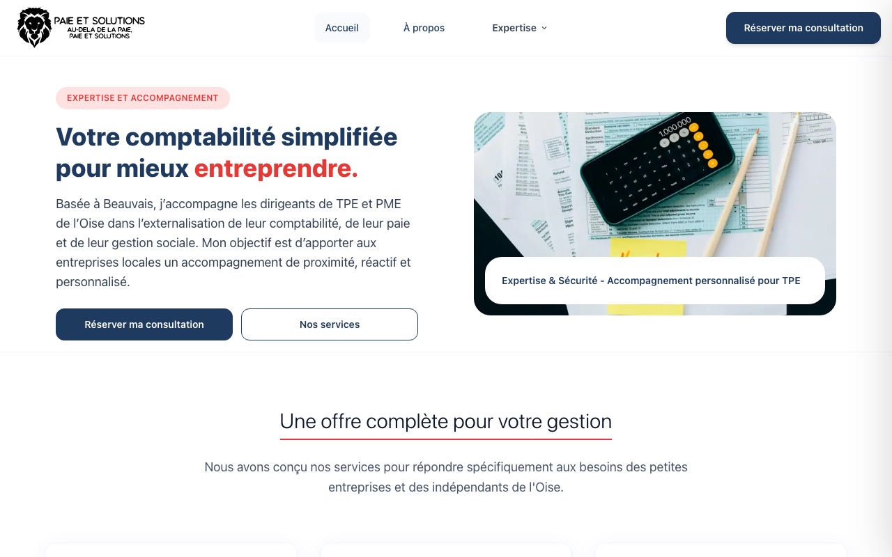 Aperçu du site de GESTION PAIE & SOLUTIONS (GESTION PAIE & SOLUTIONS)