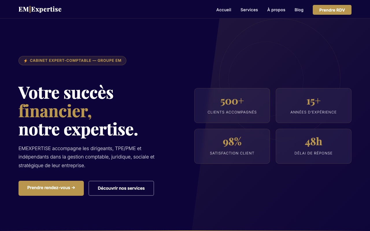 Aperçu du site de EM EXPERTISE (EM EXPERTISE)