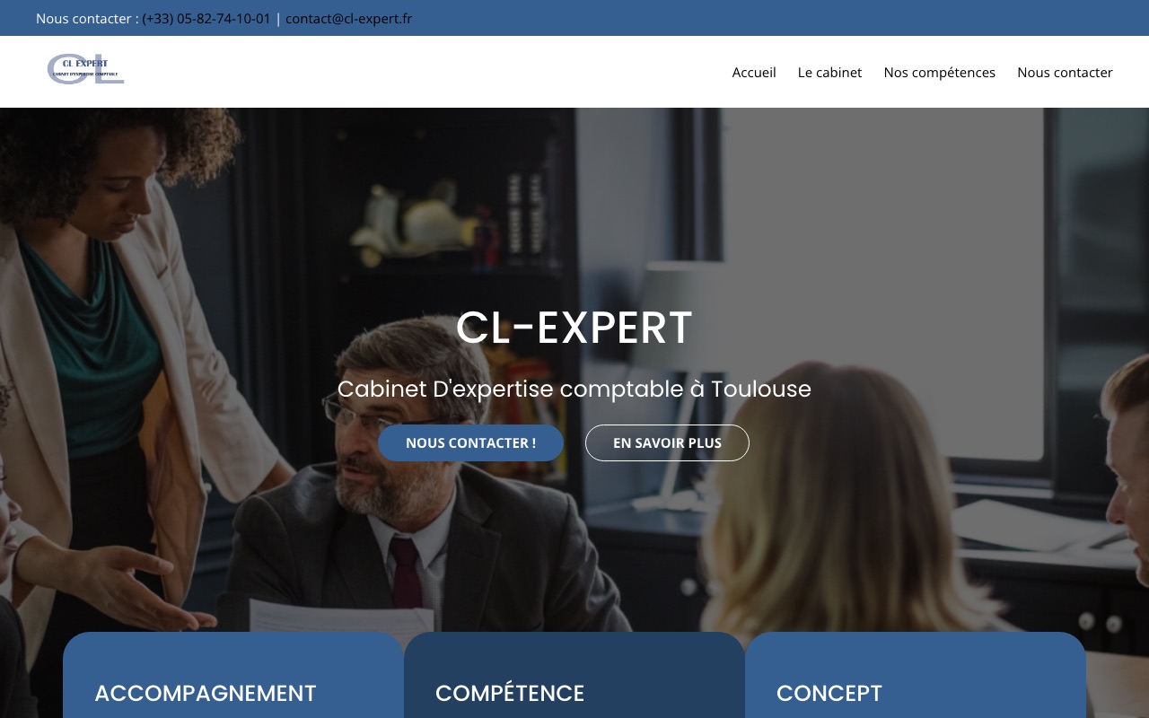 Aperçu du site de CL EXPERT