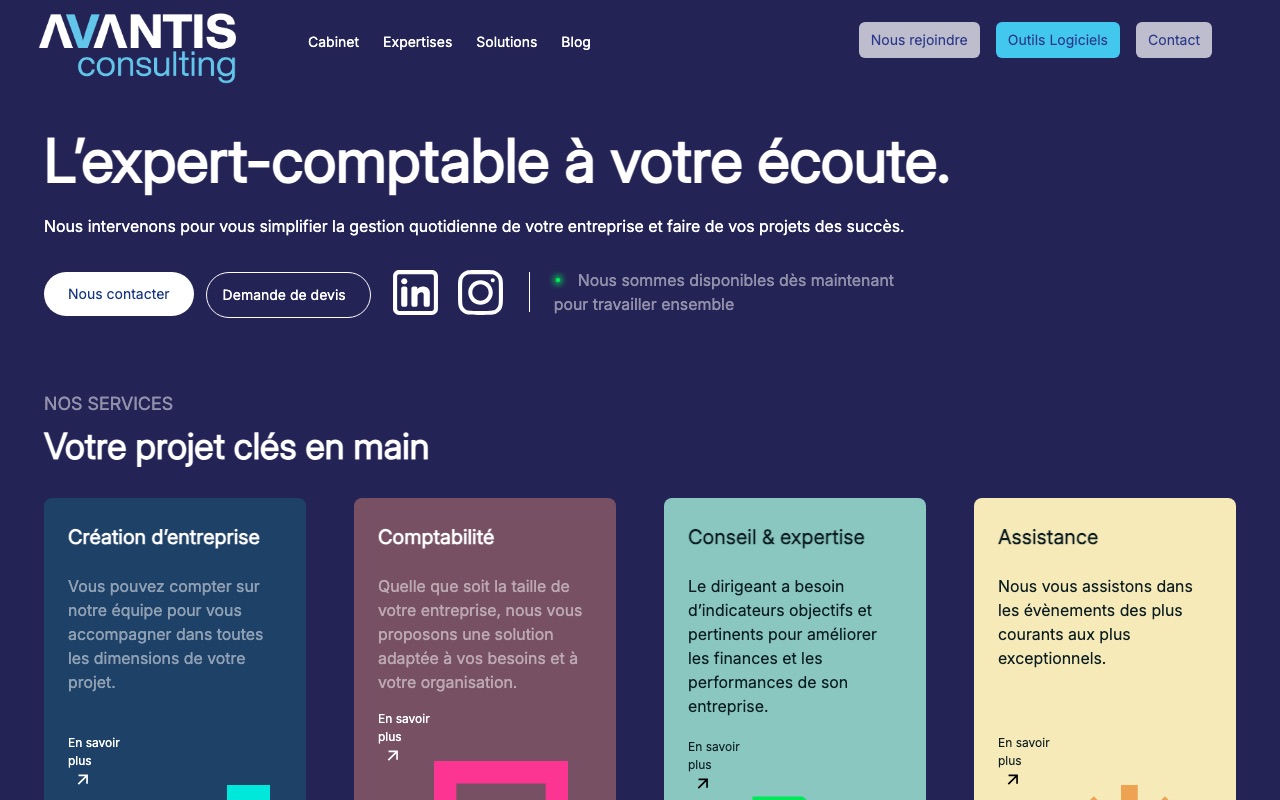 Aperçu du site de AVANTIS CONSULTING (A.C.)
