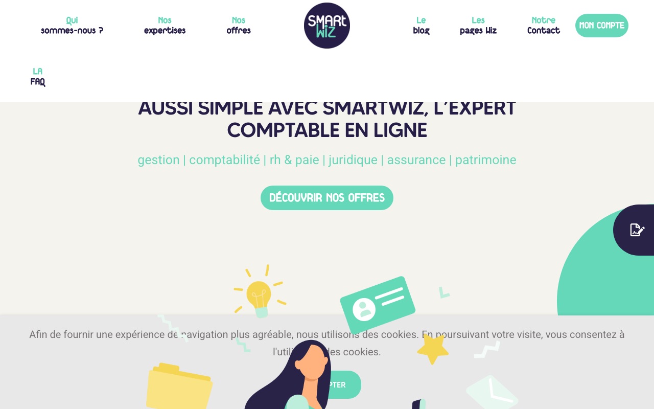 Aperçu du site de SMARTWIZ
