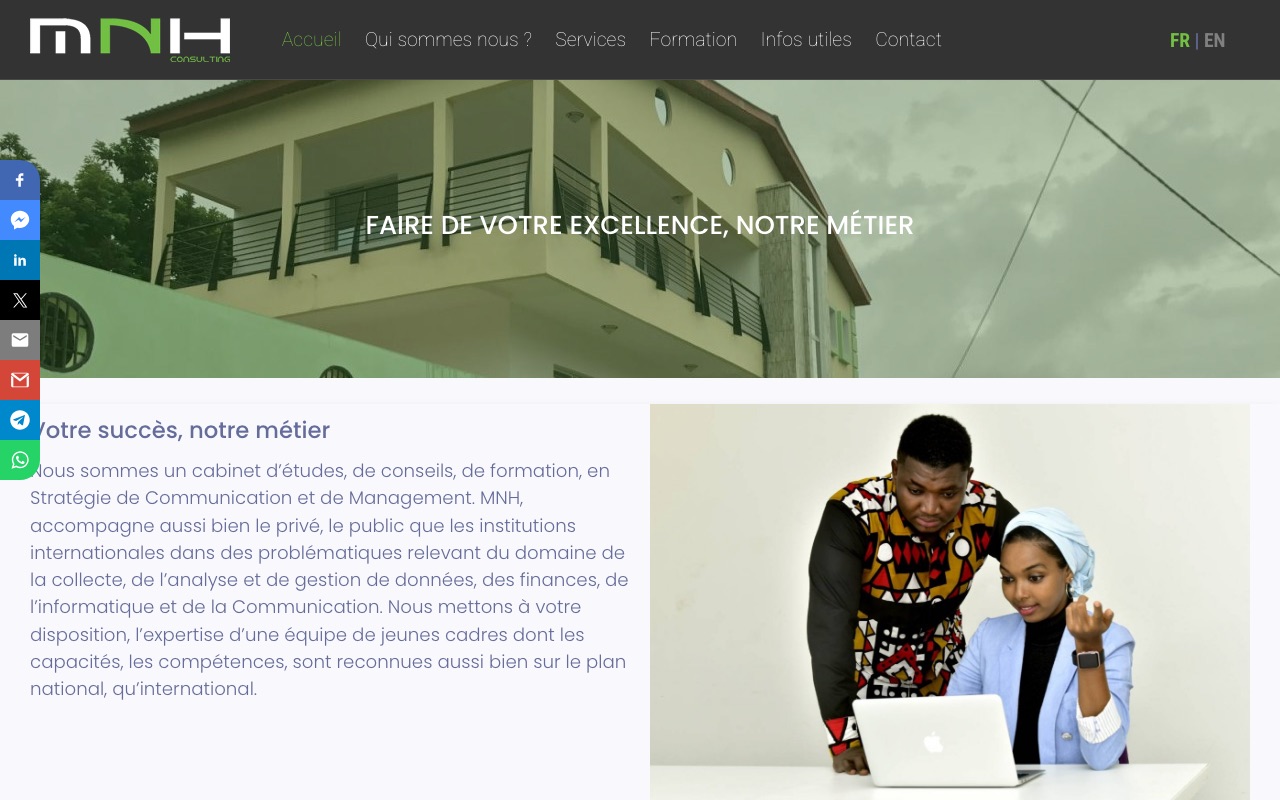 Capture de la source publique pour MNH CONSEILS
