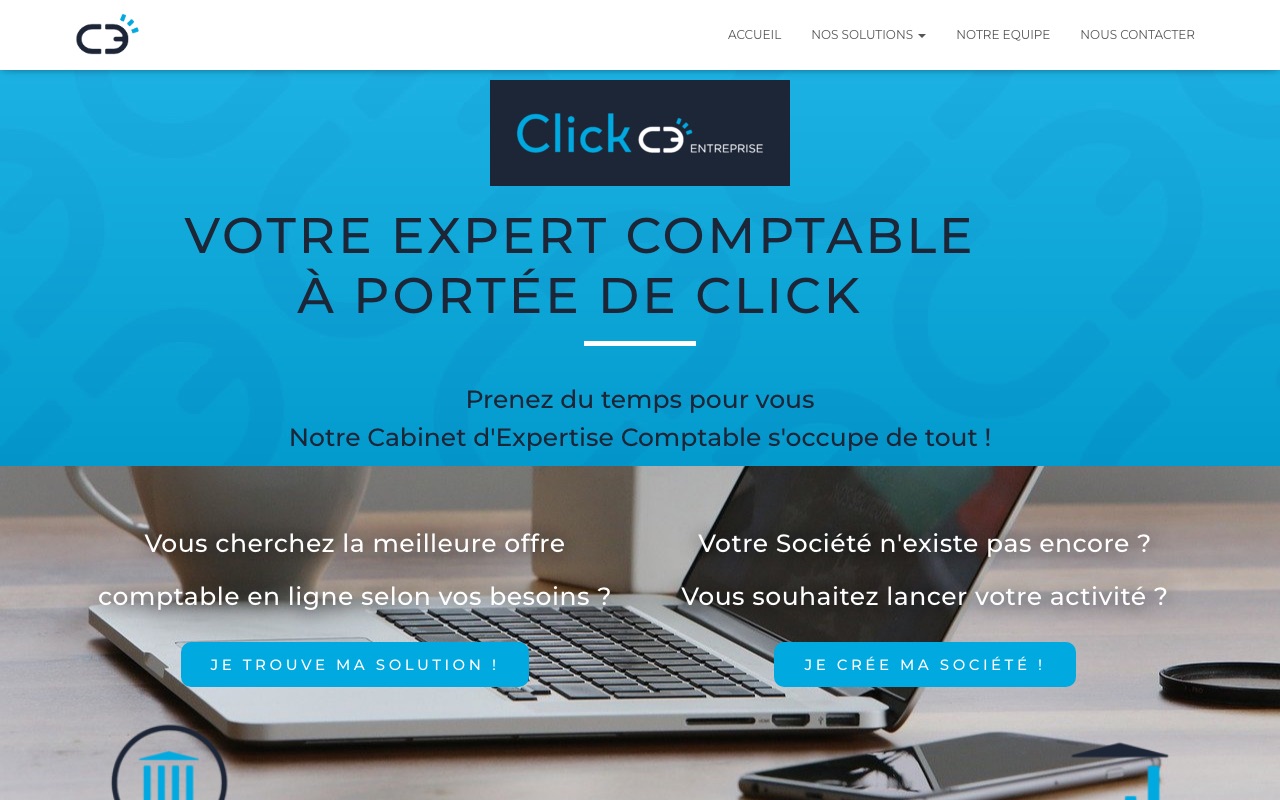 Aperçu du site de CLICK ENTREPRISE