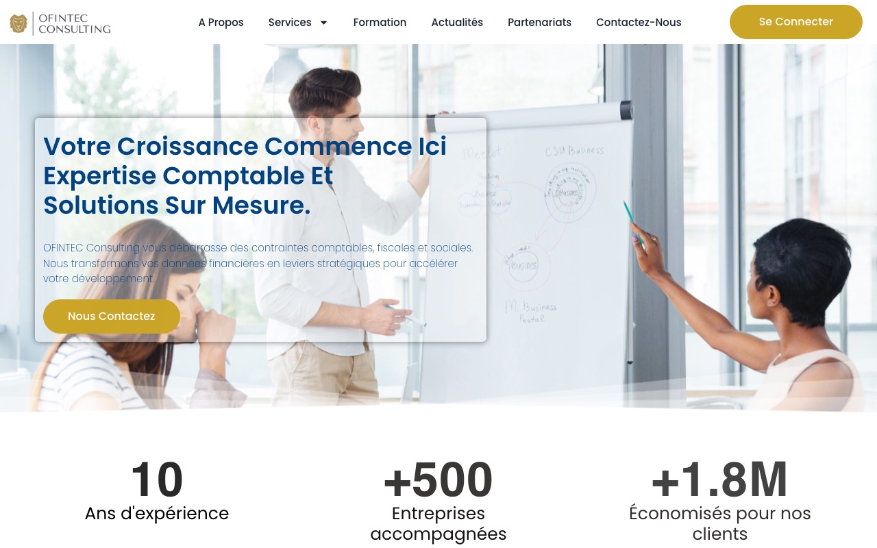 Aperçu du site de OFINTEC CONSULTING