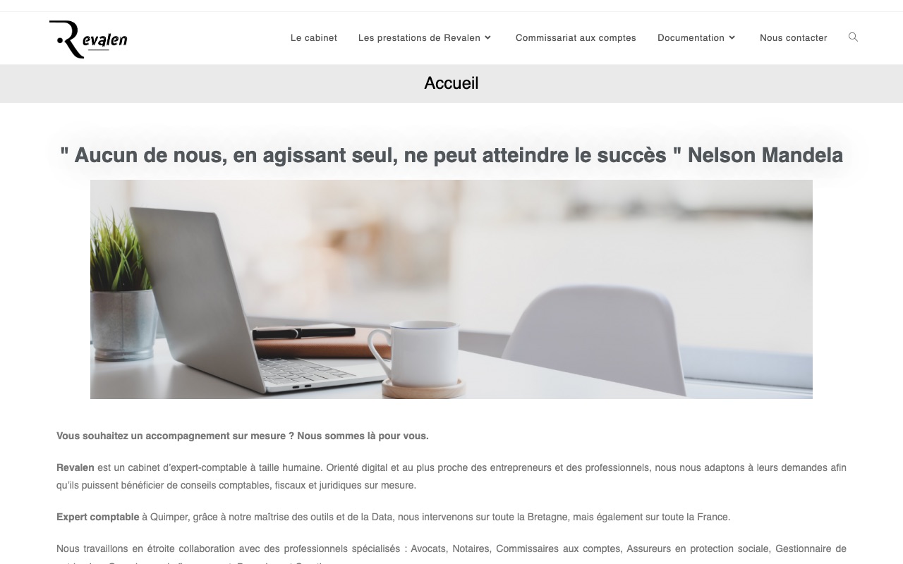 Aperçu du site de REVALEN