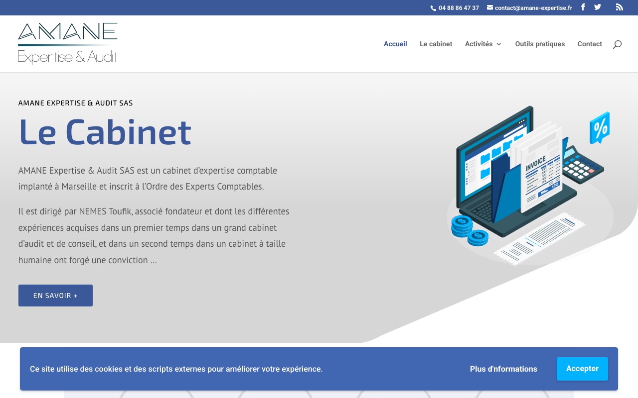 Aperçu du site de AMANE EXPERTISE