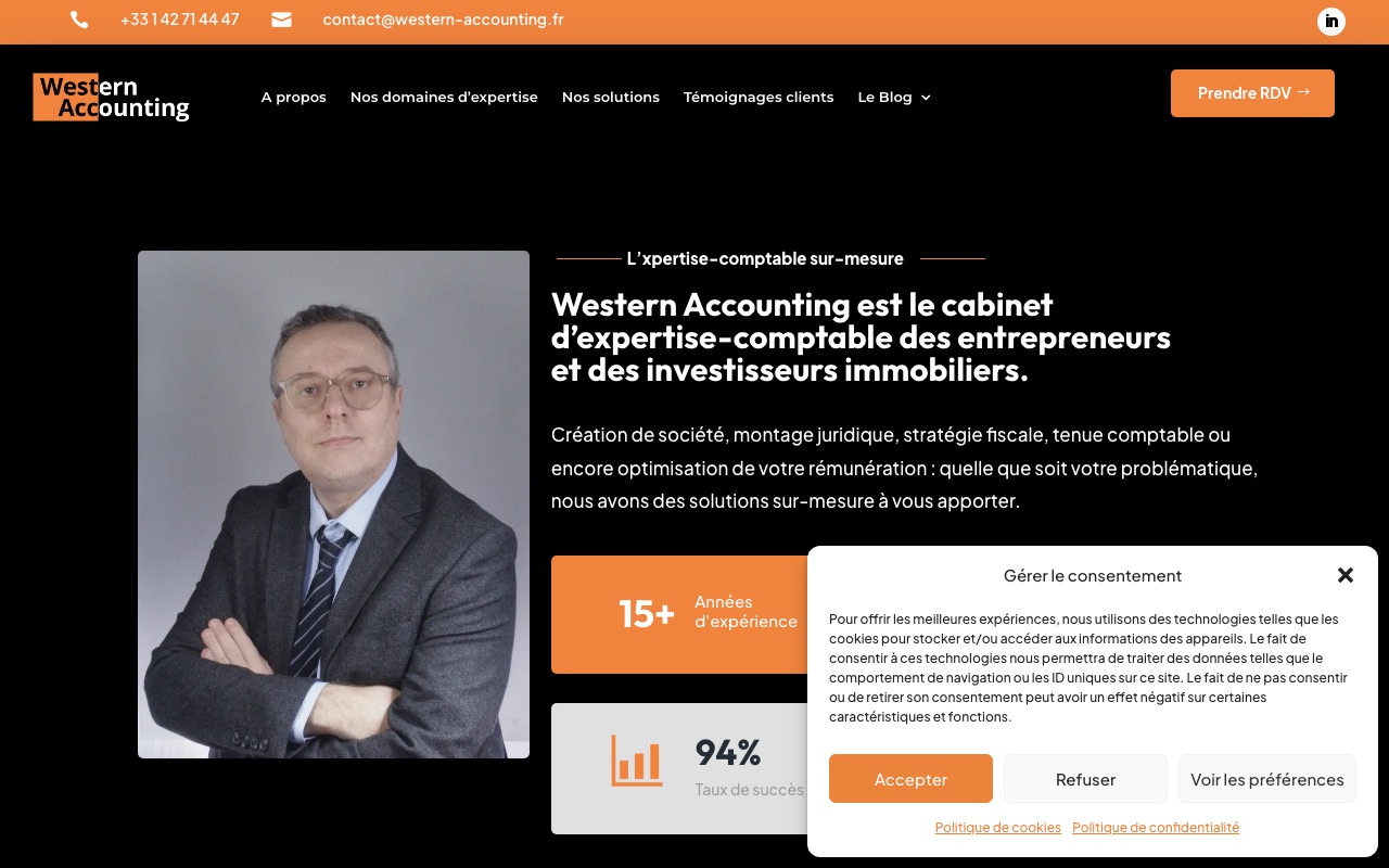 Aperçu du site de WESTERN ACCOUNTING