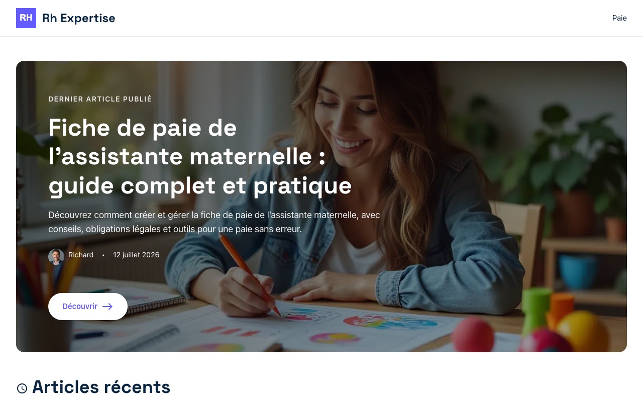 Aperçu du site de RH EXPERTISE
