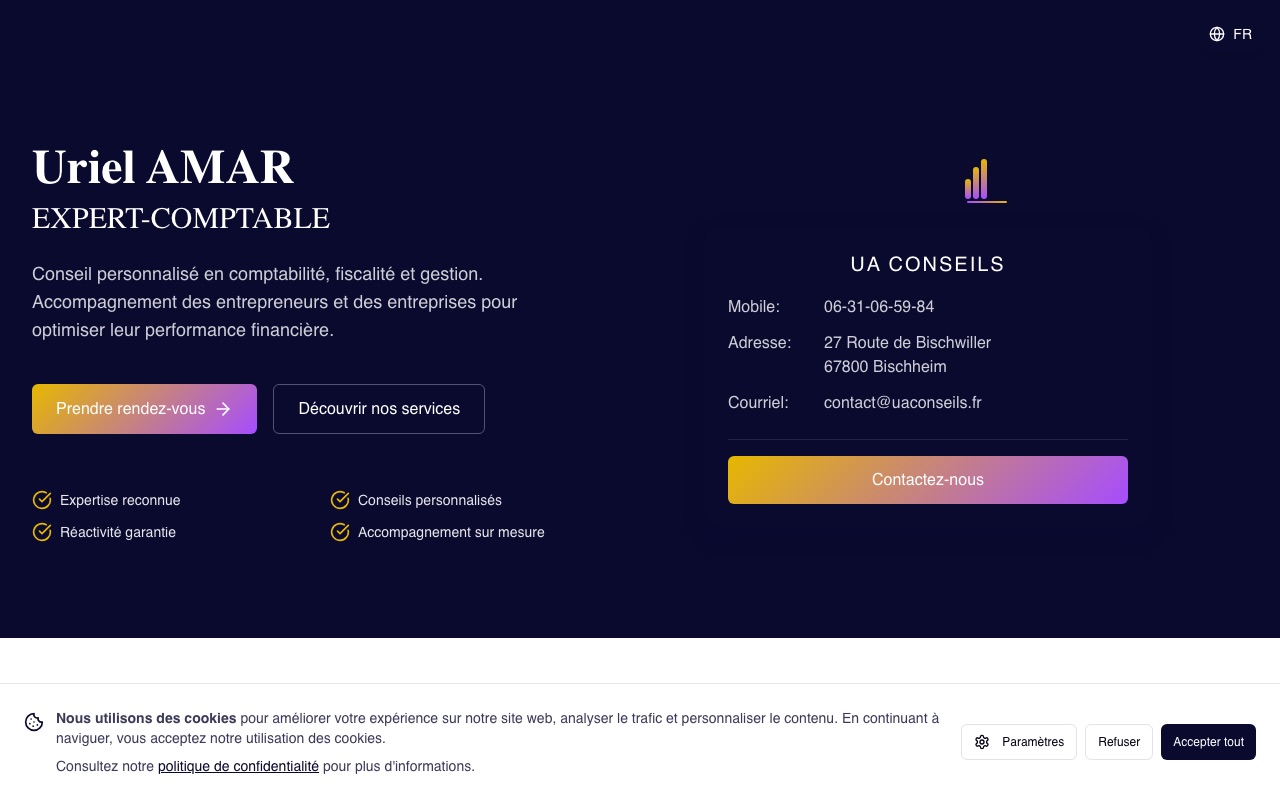 Capture de la source publique pour UA CONSEILS