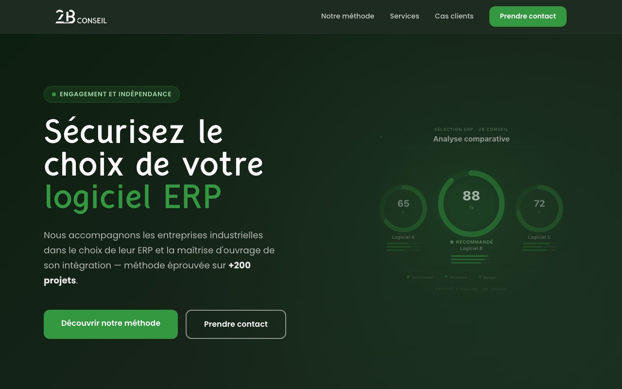 Capture de la source publique pour 2B CONSEIL
