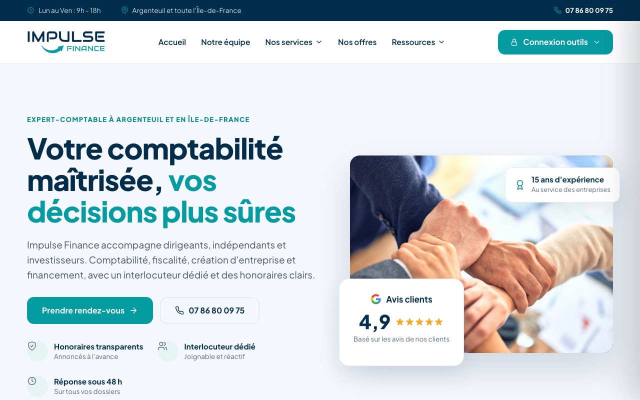 Aperçu du site de IMPULSE FINANCE