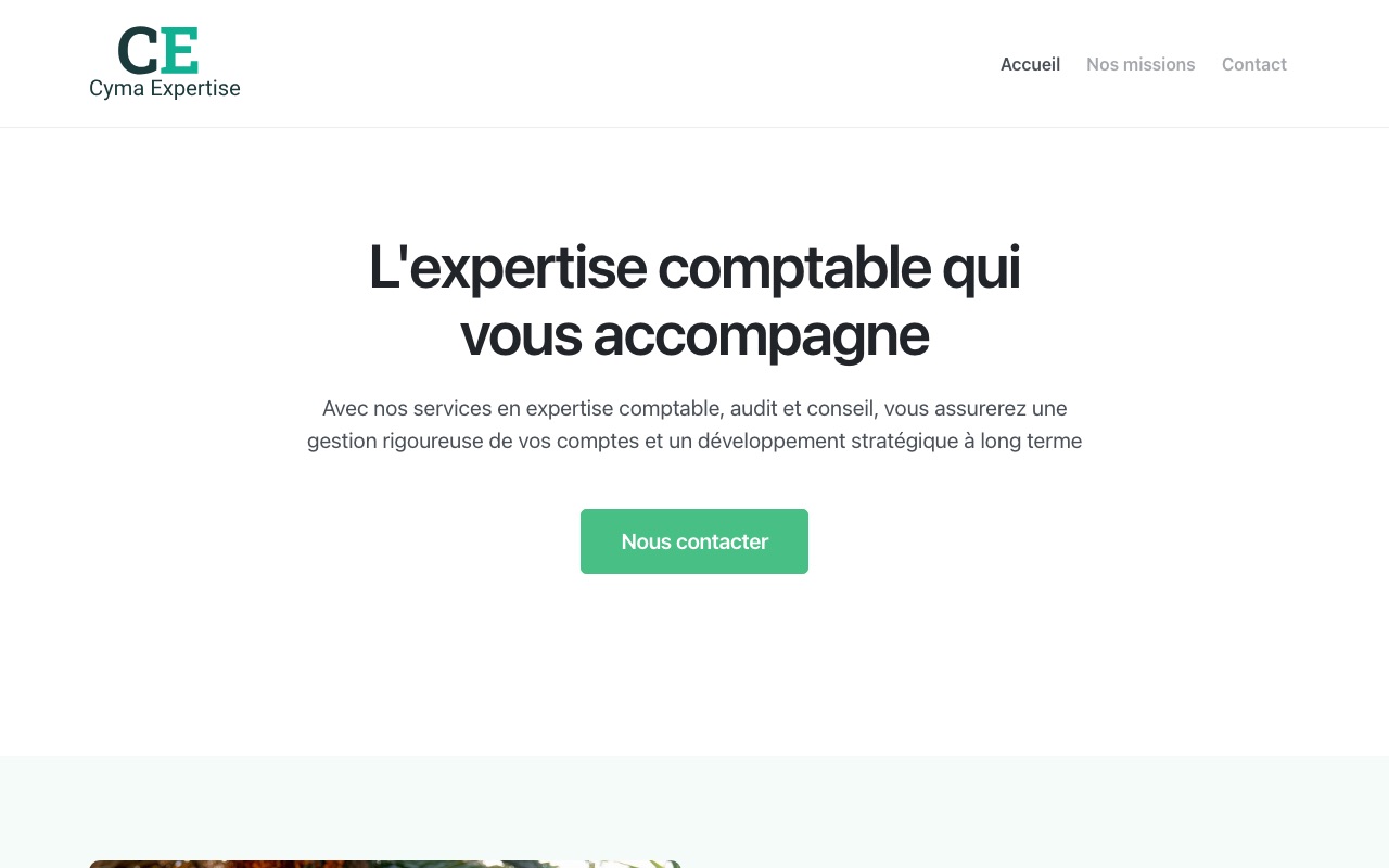 Aperçu du site de CYMA EXPERTISE