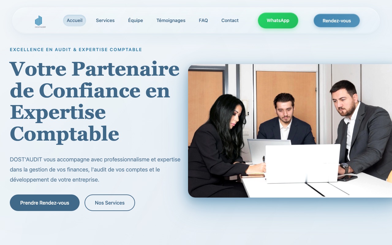 Aperçu du site de DOST'AUDIT