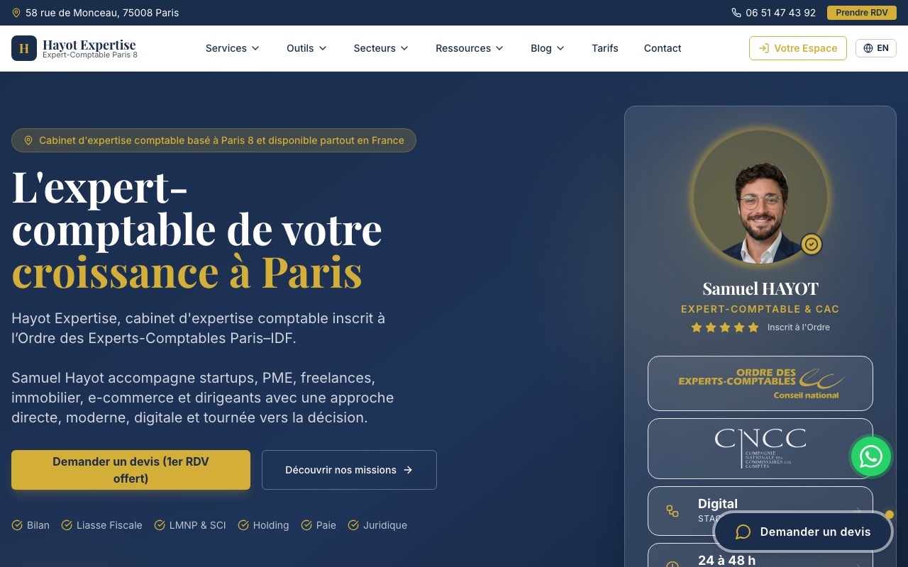Capture de la source publique pour HAYOT EXPERTISE (HAYOT EXPERTISE) (HAYOT)