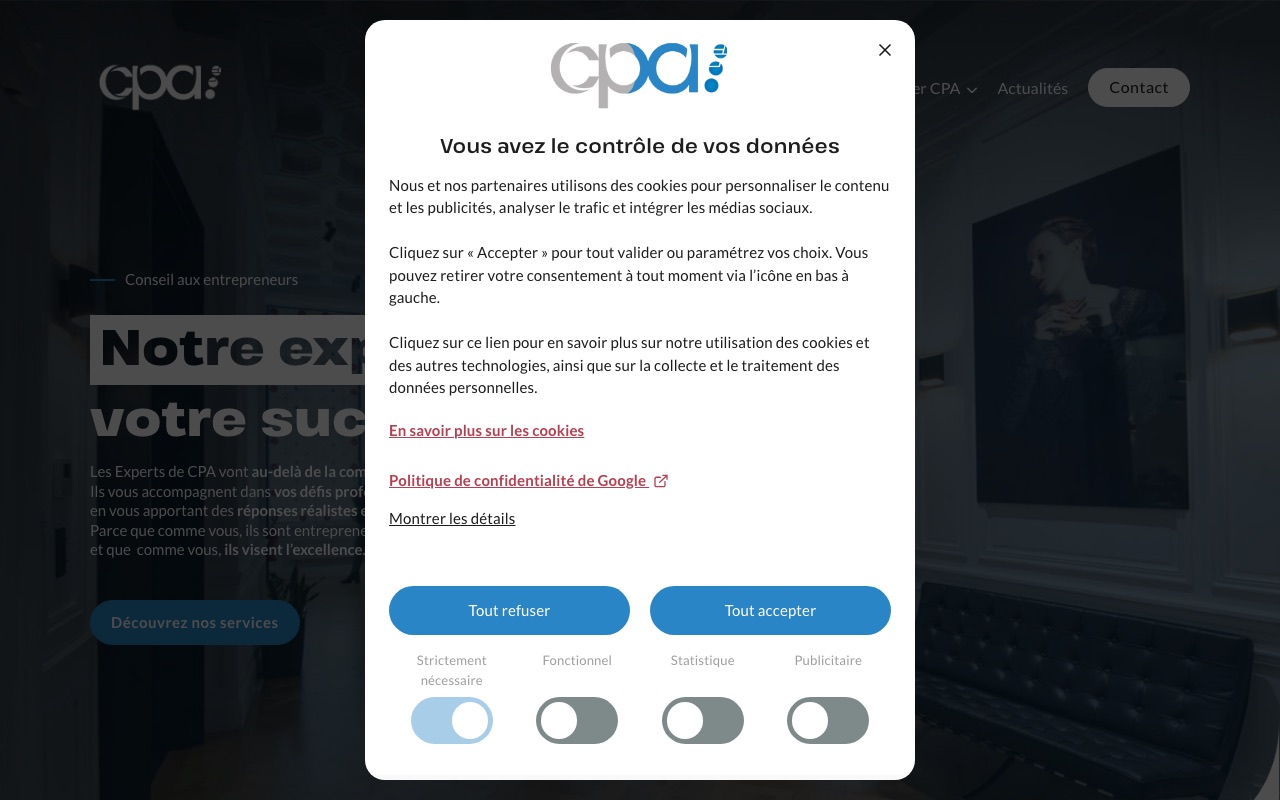 Capture de la source publique pour CPA AUDIT (AUDIT CPA)