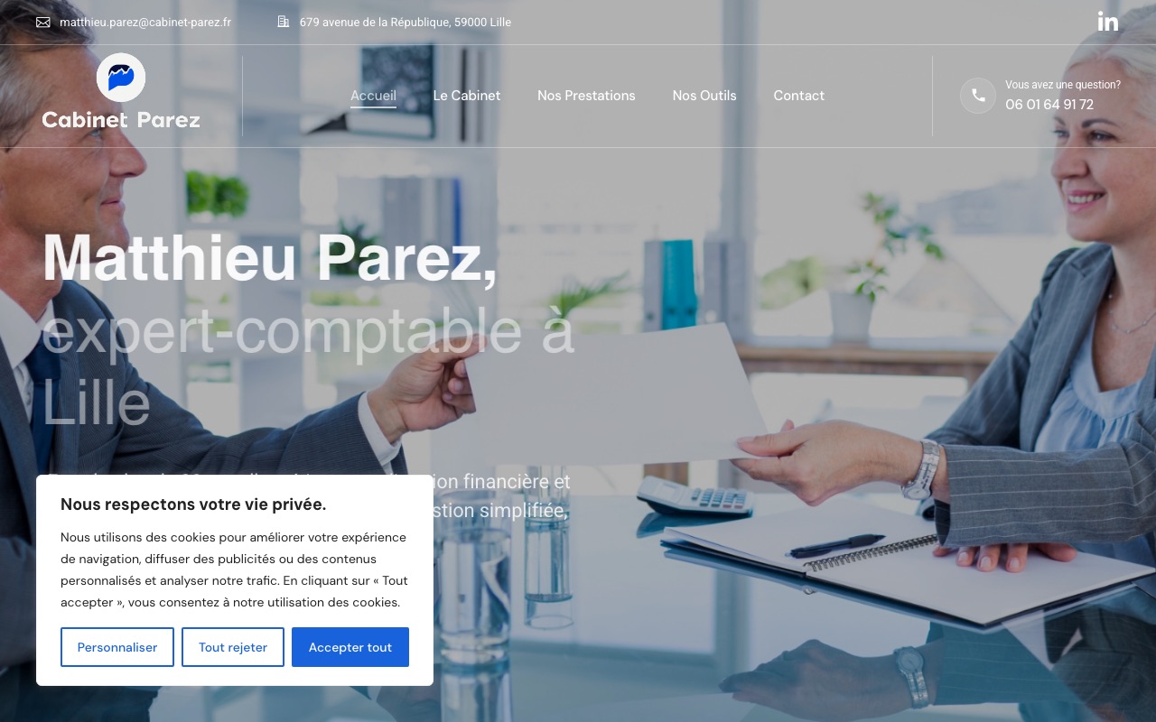 Aperçu du site de CABINET PAREZ