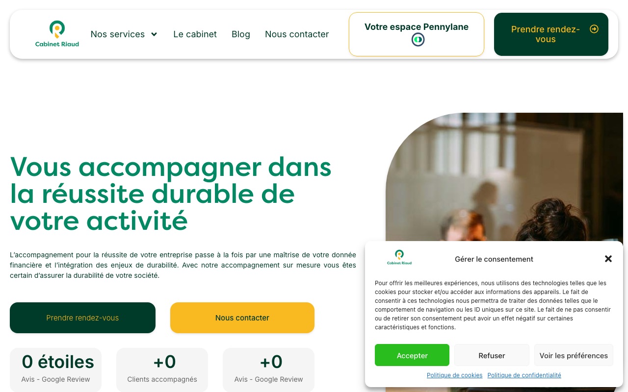 Aperçu du site de CABINET RIAUD