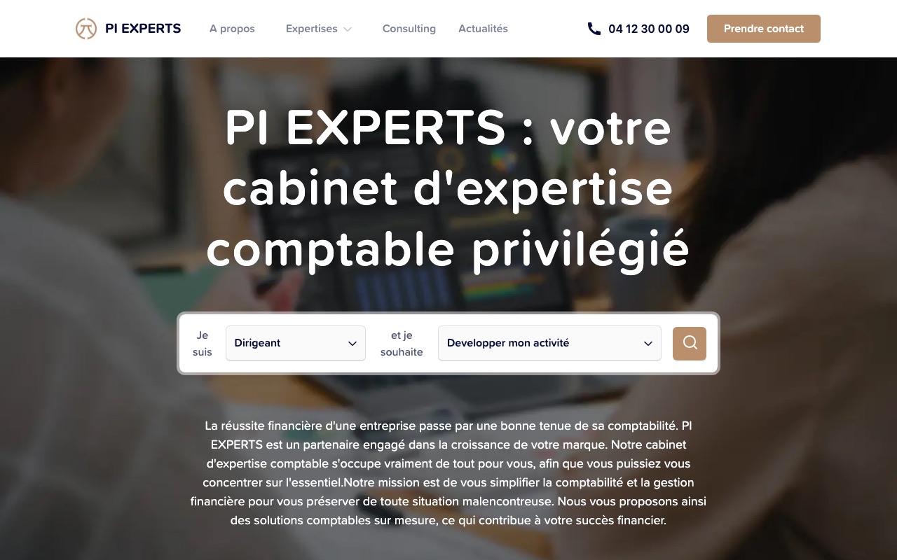 Aperçu du site de PI EXPERTS