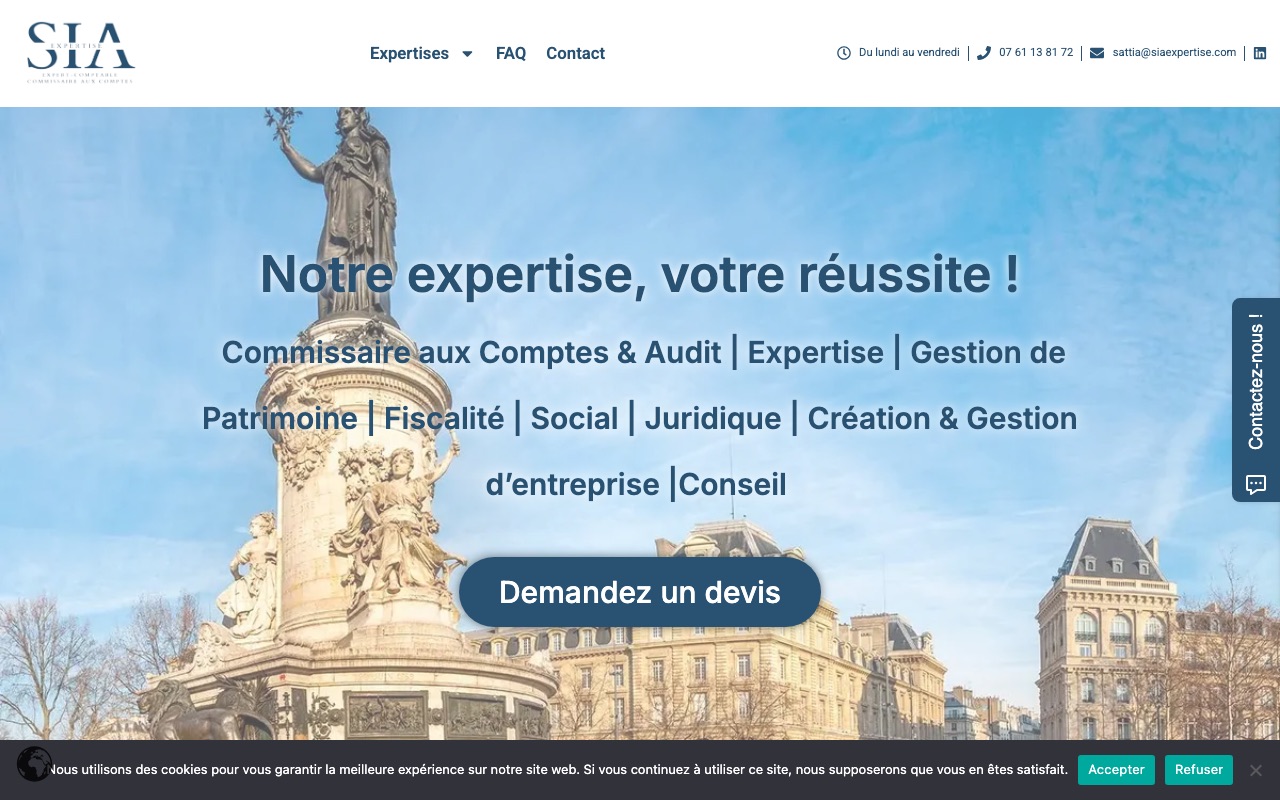 Capture de la source publique pour SIA EXPERTISE