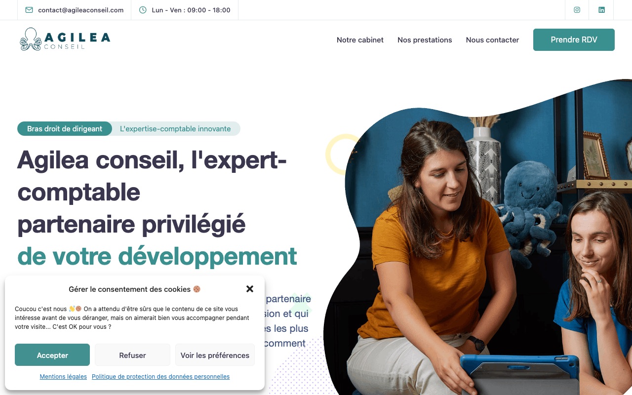 Aperçu du site de AGILEA CONSEIL