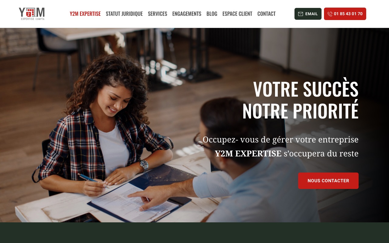 Aperçu du site de Y2M EXPERTISE