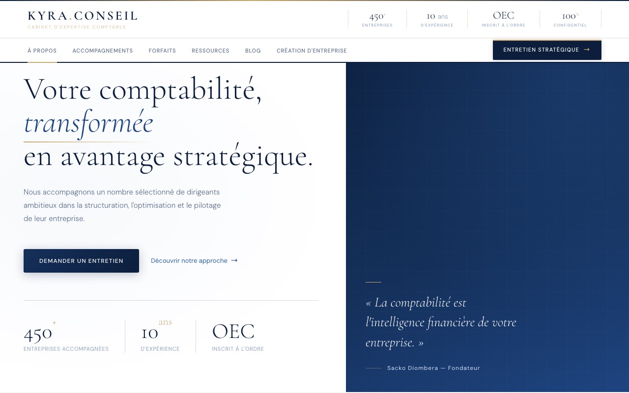 Capture de la source publique pour KYRA CONSEIL (KYRA CONSEIL)