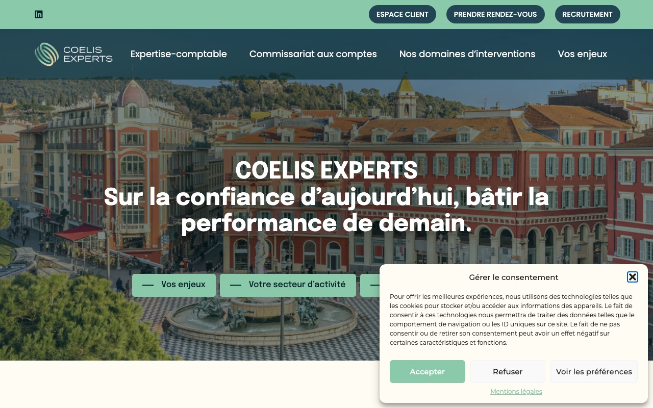 Aperçu du site de COELIS EXPERTS