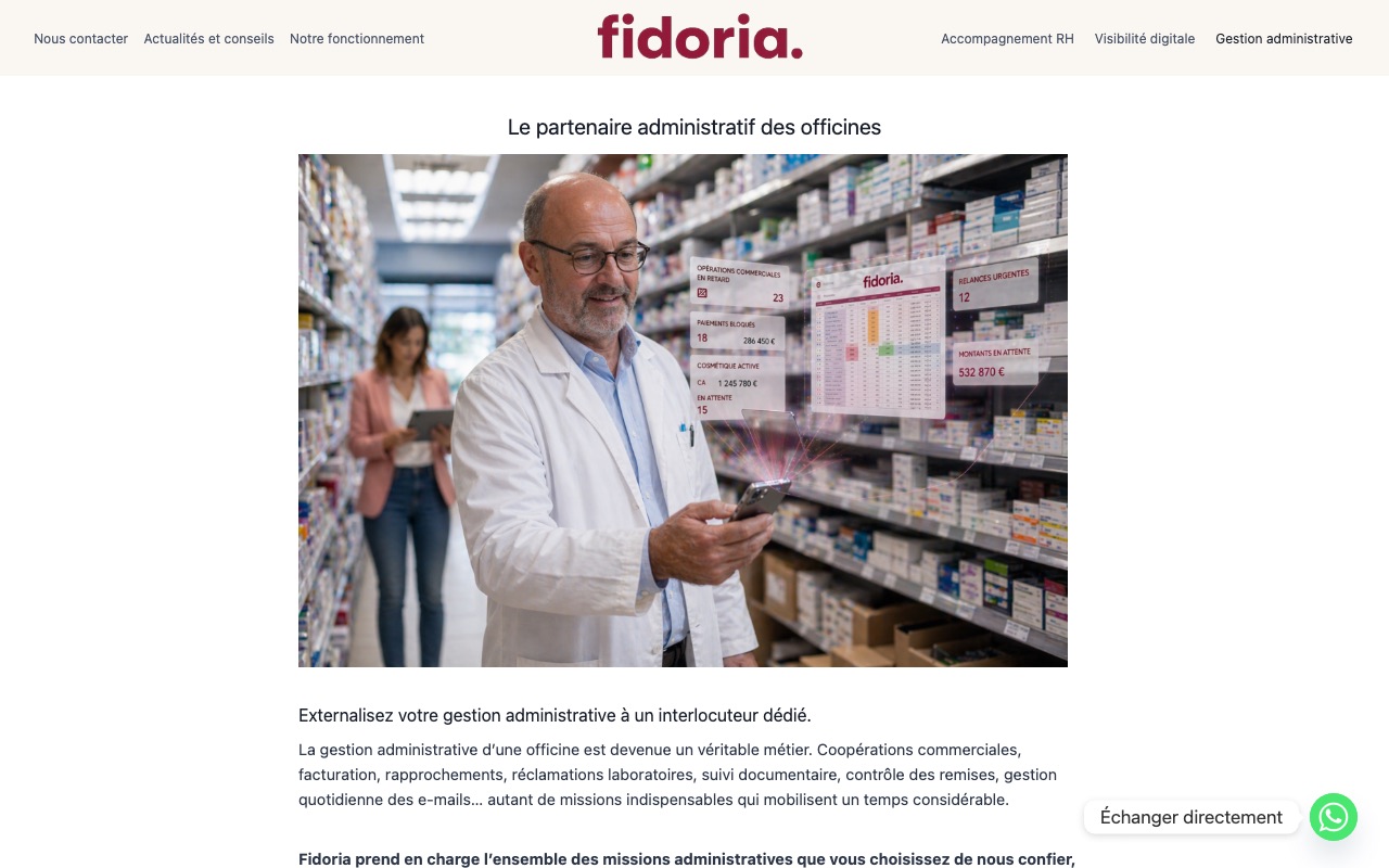 Capture de la source publique pour FIDORIA