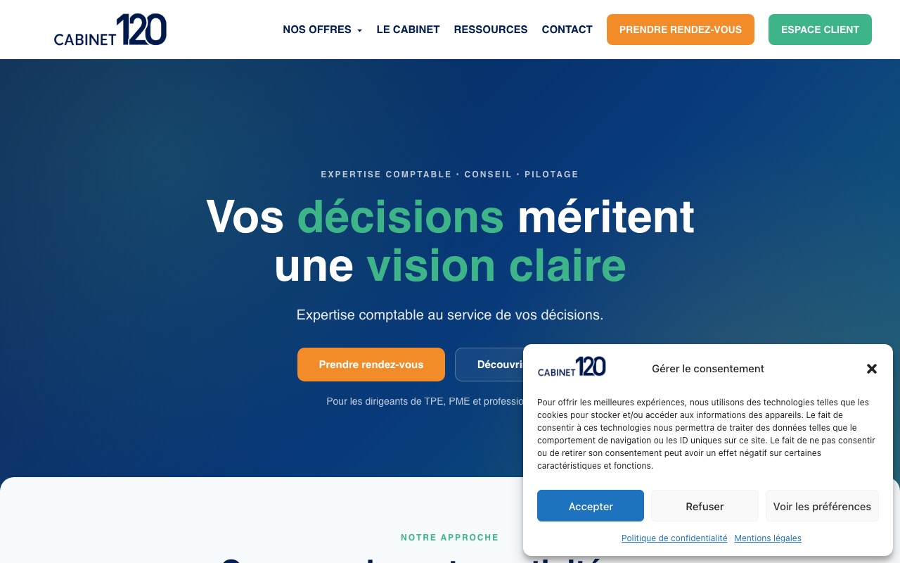 Capture de la source publique pour CABINET 120